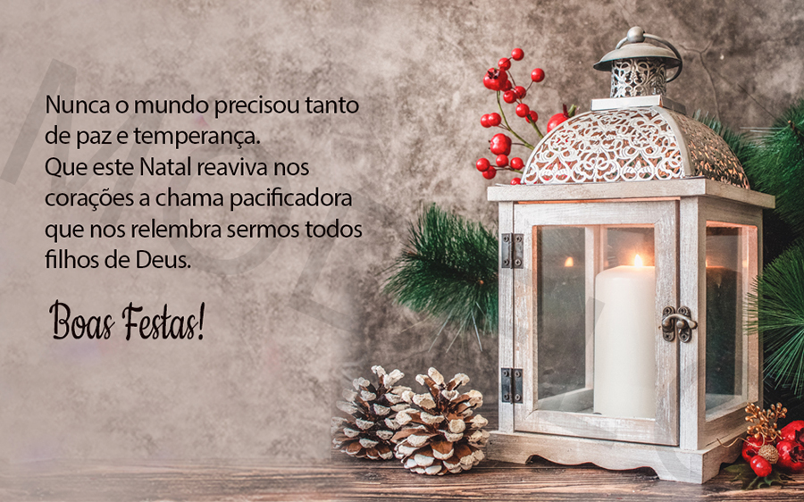 Nunca o mundo precisou tanto de paz e temperança.

Que este Natal reaviva nos corações a chama pacificadora que nos relembra sermos todos filhos de Deus.

Boas Festas
