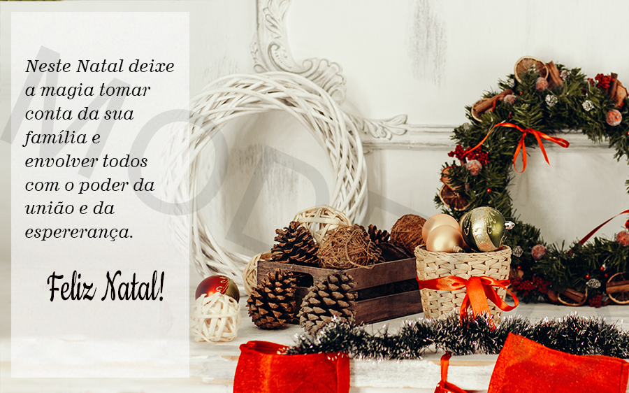 Neste Natal deixe a magia tomar conta da sua família e envolver todos com o poder da união e da esperança.

Feliz Natal!
