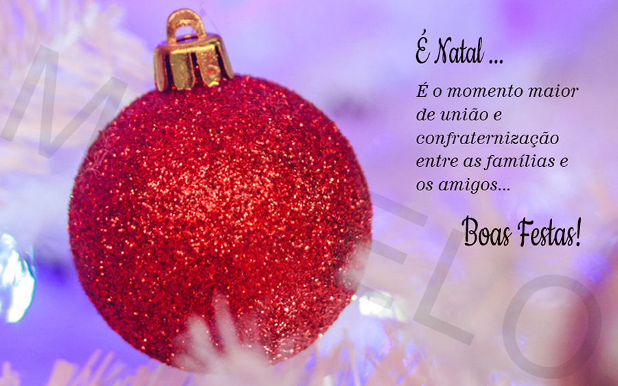 É Natal ...

É o momento maior de união e confraternização entre as famílias e os amigos...

Boas Festas!
